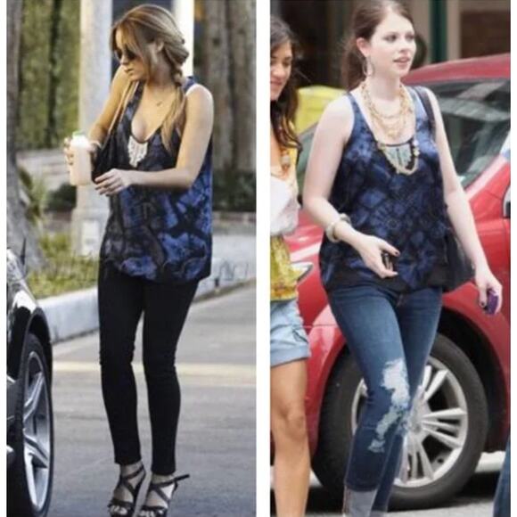 Y2K Joie Alexandrea Tie Dye Beaded Tank Small - Picture 3 of 12